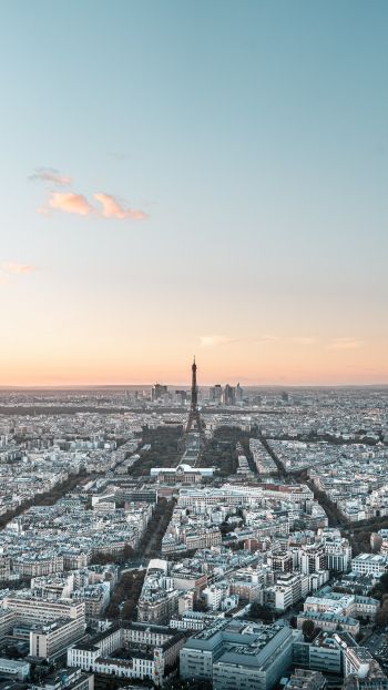 Обои 1080x1920 Париж, Франция, Эйфелева башня