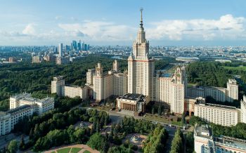 Moscow State University, Stalin skyscraper, Moscow Wallpaper 1920x1200