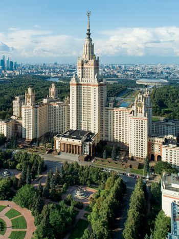 Обои 1620x2160 МГУ, Сталинская высотка, Москва