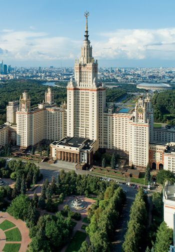 Обои 1640x2360 МГУ, Сталинская высотка, Москва