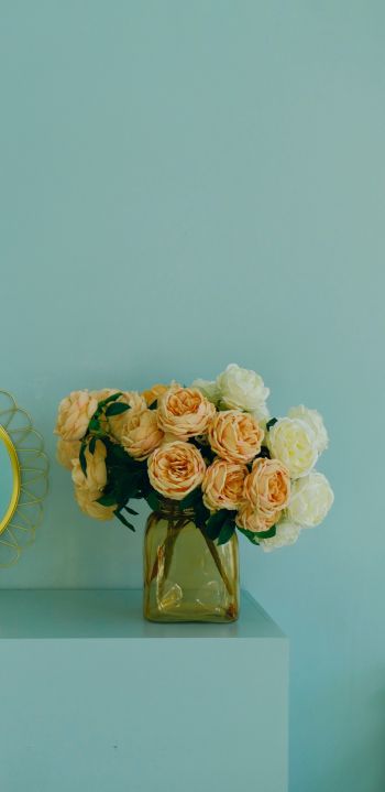 aesthetics, rose bouquet Wallpaper 1080x2220