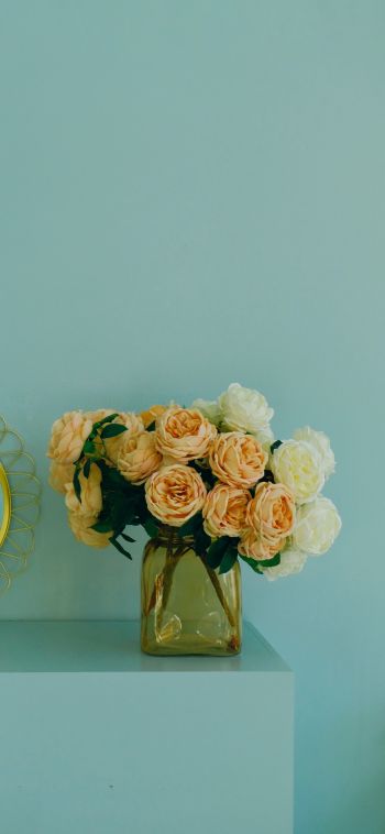 aesthetics, rose bouquet Wallpaper 1080x2340
