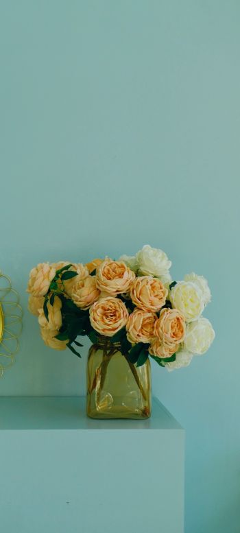aesthetics, rose bouquet Wallpaper 1440x3200
