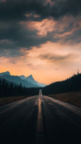 road, asphalt, evening Wallpaper 640x1136