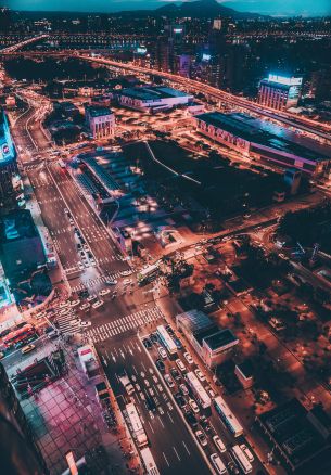 Taipei, Taiwan, bird's eye view Wallpaper 1640x2360