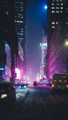 Times Square, New York, USA Wallpaper 640x1136