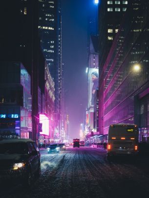 Times Square, New York, USA Wallpaper 1620x2160