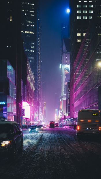 Times Square, New York, USA Wallpaper 640x1136