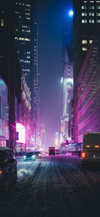 Times Square, New York, USA Wallpaper 1170x2532