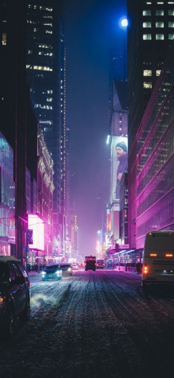 Times Square, New York, USA Wallpaper 1080x2340