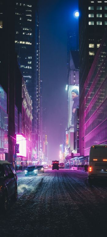 Times Square, New York, USA Wallpaper 1080x2400