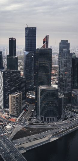 Moscow City, skyscrapers, Moscow Wallpaper 1440x2960