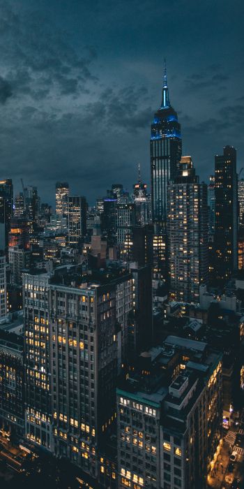 New York, USA, night city Wallpaper 720x1440