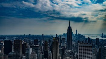 Empire State Building, New York, bird's eye view Wallpaper 2560x1440