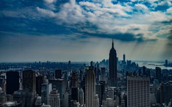 Empire State Building, New York, bird's eye view Wallpaper 2560x1600