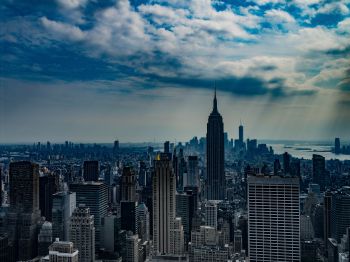 Empire State Building, New York, bird's eye view Wallpaper 800x600