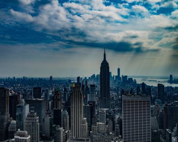 Empire State Building, New York, bird's eye view Wallpaper 1280x1024