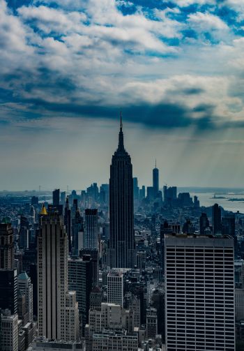 Empire State Building, New York, bird's eye view Wallpaper 1640x2360