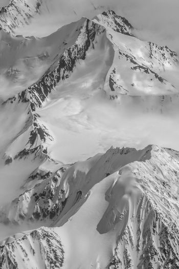 Обои 640x960 Аляска, США, вид с высоты птичьего полета