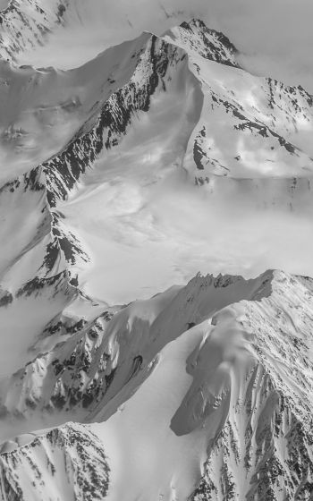 Alaska, USA, bird's eye view Wallpaper 1600x2560