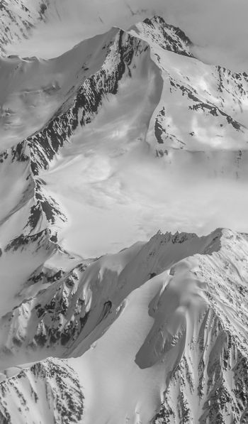 Alaska, USA, bird's eye view Wallpaper 600x1024