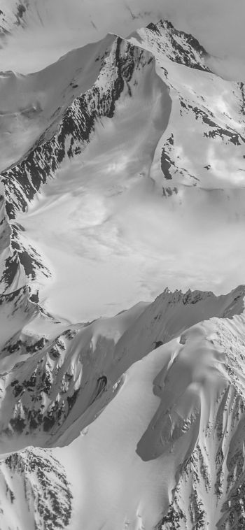 Alaska, USA, bird's eye view Wallpaper 1080x2340