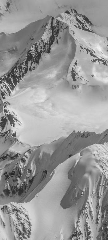 Alaska, USA, bird's eye view Wallpaper 1080x2400