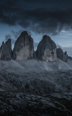 Three peaks of Lavaredo, mountain range, landscape Wallpaper 800x1280