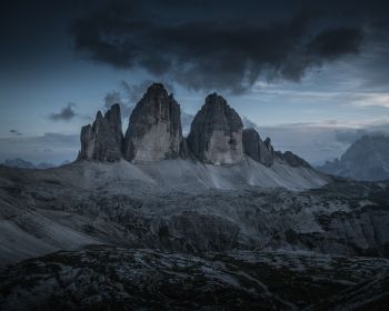 Three peaks of Lavaredo, mountain range, landscape Wallpaper 1280x1024