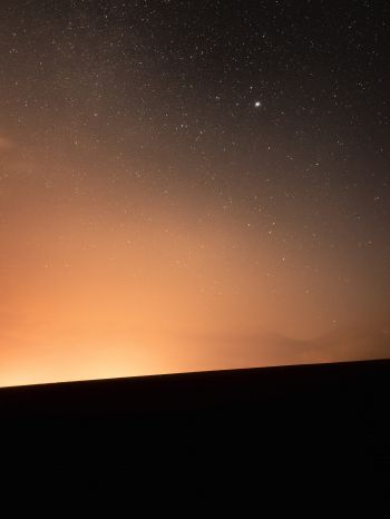 starry sky, horizon, night Wallpaper 1668x2224