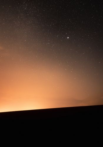 starry sky, horizon, night Wallpaper 1668x2388