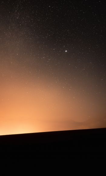 starry sky, horizon, night Wallpaper 1200x2000