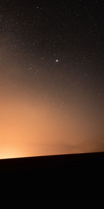 starry sky, horizon, night Wallpaper 720x1440