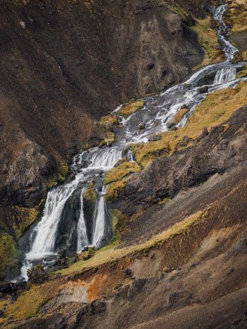 Обои 1668x2224 Исландия, река, пейзаж