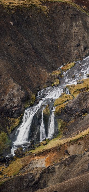 Обои 1125x2436 Исландия, река, пейзаж