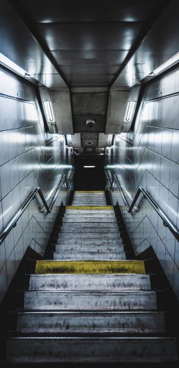 subway, ladder, gray Wallpaper 1080x2220