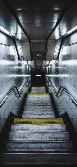 subway, ladder, gray Wallpaper 1080x2340