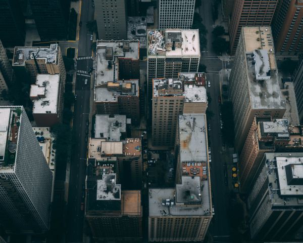 Chicago, USA, bird's eye view Wallpaper 1280x1024