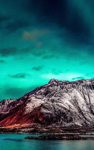 northern lights, mountain, landscape Wallpaper 1752x2800