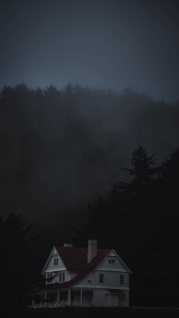 house, night, dark Wallpaper 640x1136