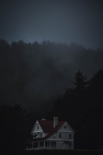 house, night, dark Wallpaper 640x960