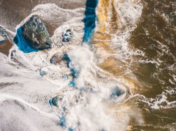 sea foam, sea, shore Wallpaper 1024x768