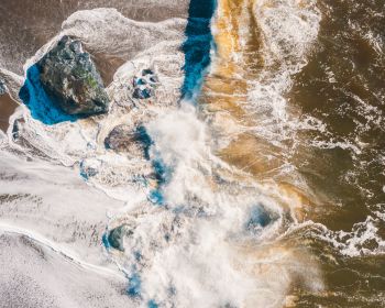 sea foam, sea, shore Wallpaper 1280x1024