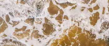 brown, sea foam Wallpaper 2560x1080