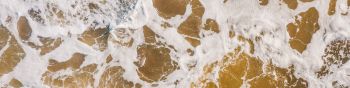brown, sea foam Wallpaper 1590x400