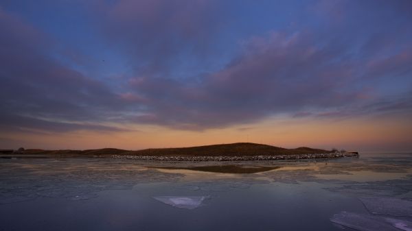 landscape, ice, sky Wallpaper 1366x768