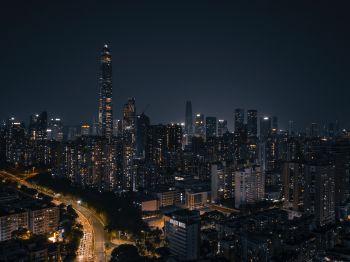 Shenzhen, China, night city Wallpaper 800x600