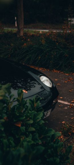 black porsche, sports car Wallpaper 720x1600