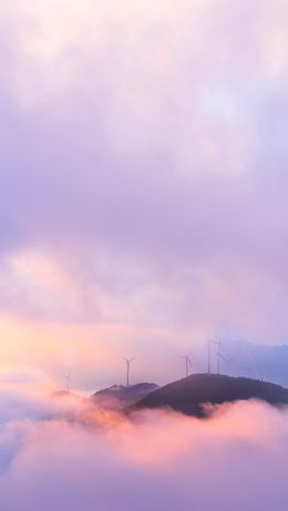 fog, sky, clouds Wallpaper 640x1136