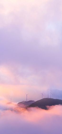 fog, sky, clouds Wallpaper 1080x2340